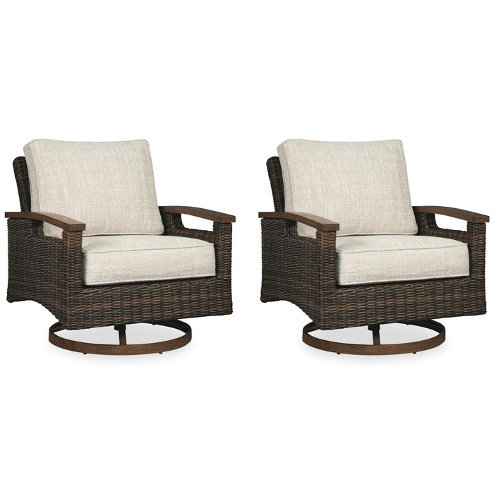 Paradise Trail Outdoor Sofa, Lounge Chairs and Fire Pit Table